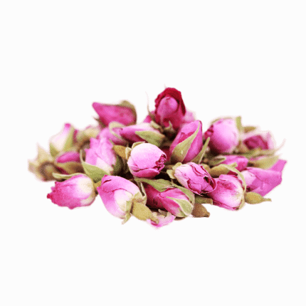 Dried pink rose buds for high-quality organic and conventional products and a natural health wellness lifestyle.