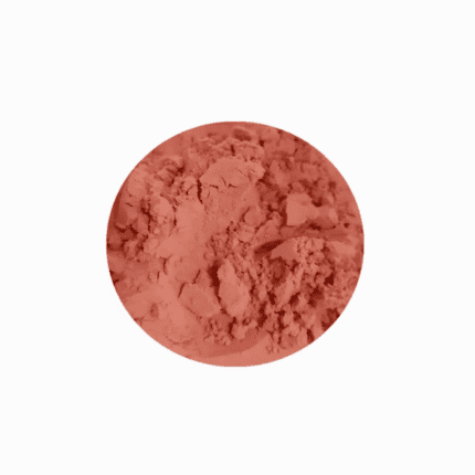 Fine texture of earthy terracotta mineral powder for natural wellness products and holistic skin care.