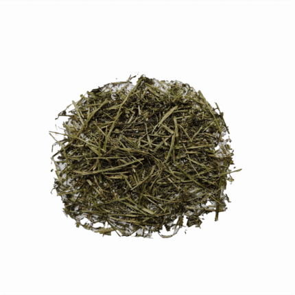 Dried, chopped green Cleavers herb for organic products, promoting a natural health and wellness lifestyle.