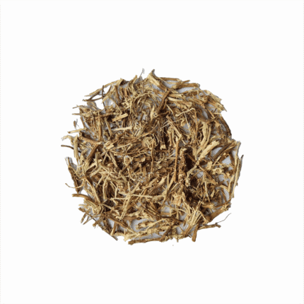 Dried, cut nettle root for organic products, supporting a natural health and wellness lifestyle.