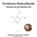 Eine Abbildung, die die chemische Struktur von Pyridoxinhydrochlorid (Vitamin B6 HCl) zeigt.